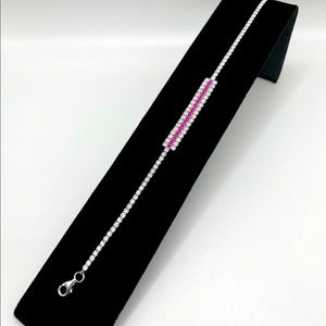 NEW Sterling Silver Bracelet with Crystals